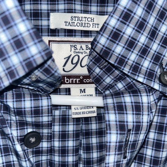 JoS. A. Bank 1905 stretch tailored fit dress shirt sz M NWOT - Picture 1 of 6
